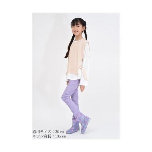 女児キッズハートリボン柄長靴 19cm