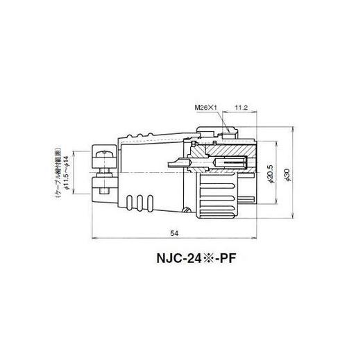 NJCプラグ(シェルφ24・10極) N