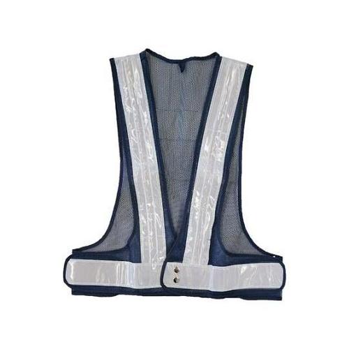 LED安全ベスト(紺・白/赤青点滅) E