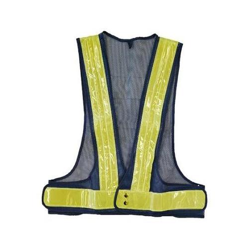 LED安全ベスト(紺・黄/赤白点滅) E