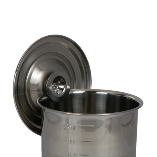 18−8目盛付深型キッチンポット(手無) 2セット