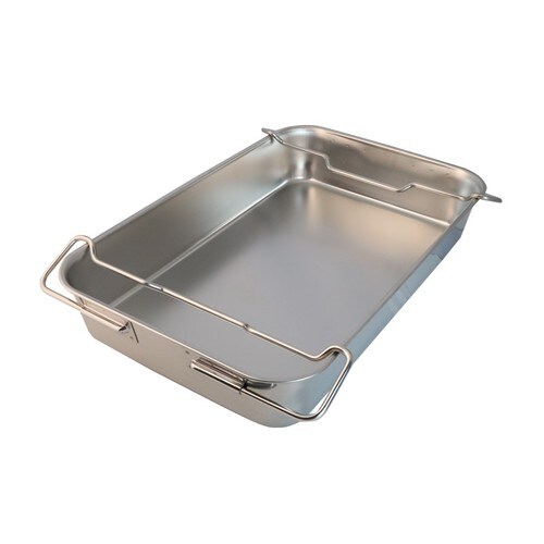 18−8給食バット・運搬型 積み重ね取手付 研磨有