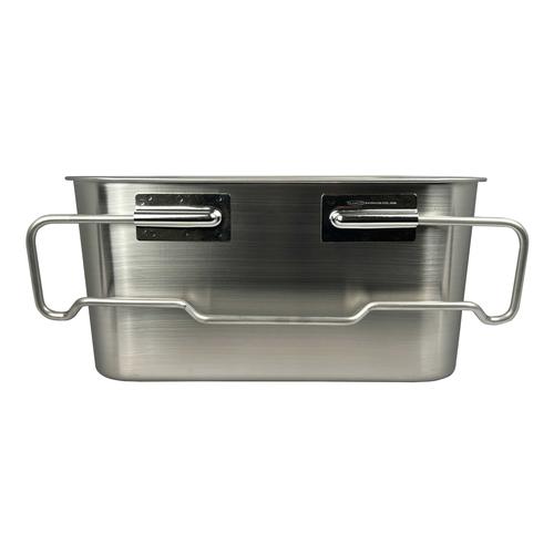 18−8給食バット・運搬型 積み重ね取手付 研磨有