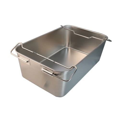 18−8給食バット・運搬型 積み重ね取手付 研磨有