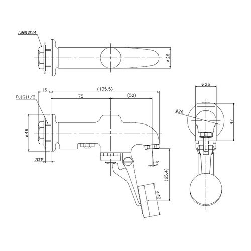 グラスフィラー壁取付式