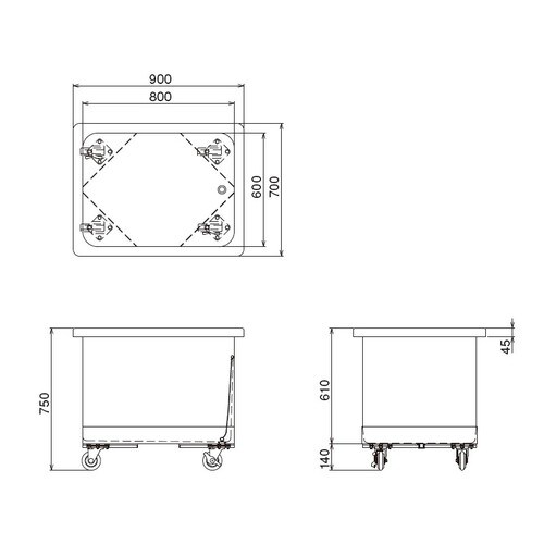 ステンレスタンク(ダストカート)