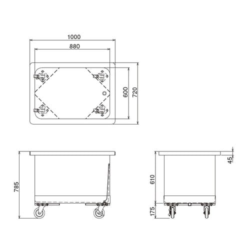 ステンレスタンク(ダストカート)