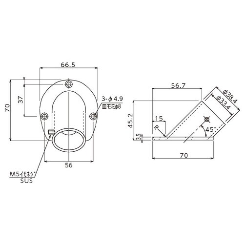 18−8パイプソケット(ロストワックス製)×2