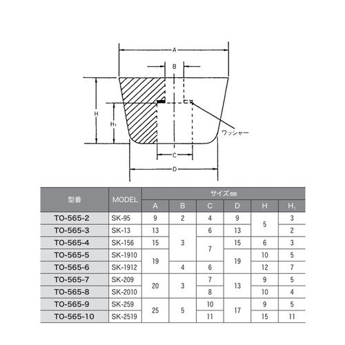 平ゴム脚(ワッシャー入)SK−2519 43セット