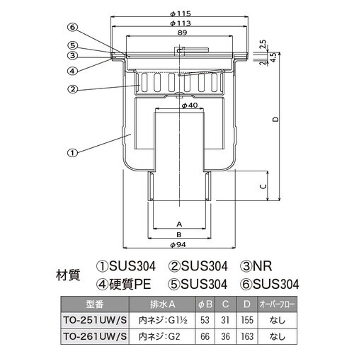 18−8防臭排水トラップ