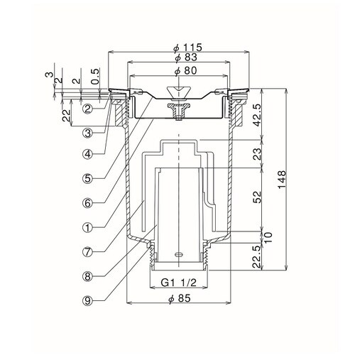 小型ゴミ収納器付防臭排水トラップ(40A)×2