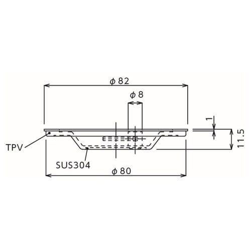 小型ゴミ収納器付防臭排水トラップ40A用D蓋×5
