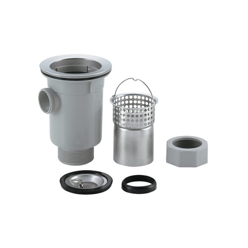 樹脂製小型ゴミ収納器付防臭排水トラップ