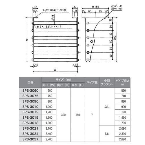 パイプシェルフ奥行300シリーズ