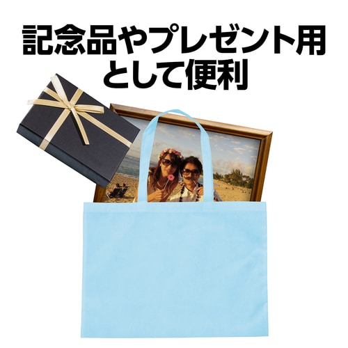 カラー不織布バッグ 大(63×46cm) 水色