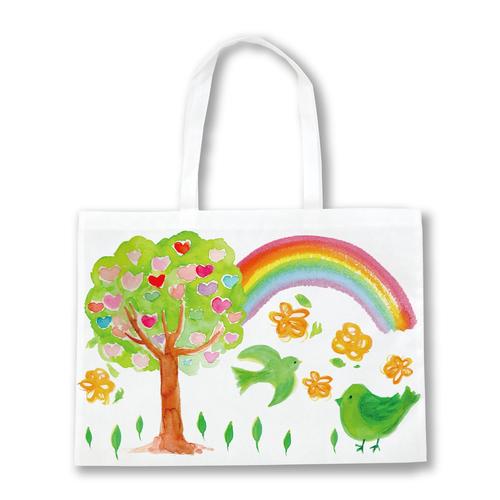 カラー不織布バッグ 大(63×46cm) 白