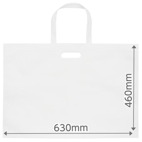 カラー不織布バッグ 持ち手穴あき 大
