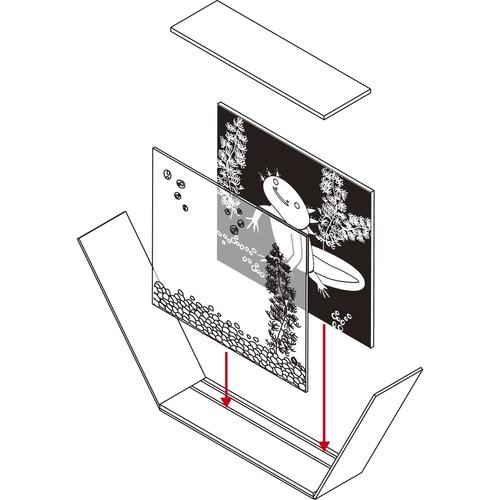 重ねて作るスクラッチ付ボックスアート