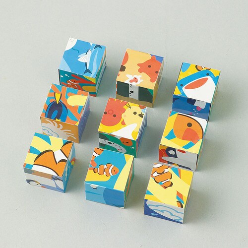 アニマルキューブパズルうみのいきもの