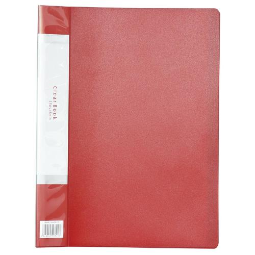 クリアブックB厚A420ポケットレッド