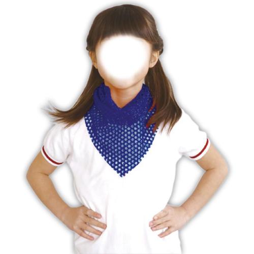 キラキラメッシュスカーフ 青