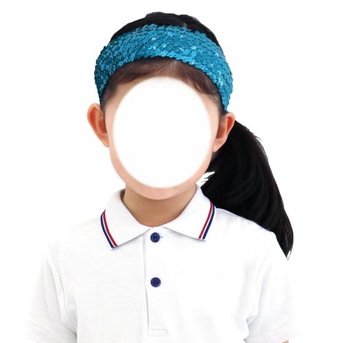 メタリックワイドターバン レッド