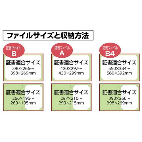 証書ファイル 高級布張風 B 紺
