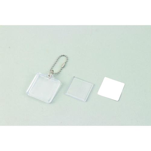 ワンタッチクリアキーホルダー四角