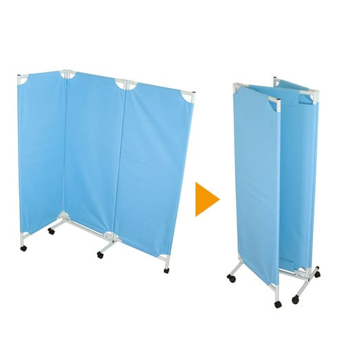 3連カラーパーテーションブルー