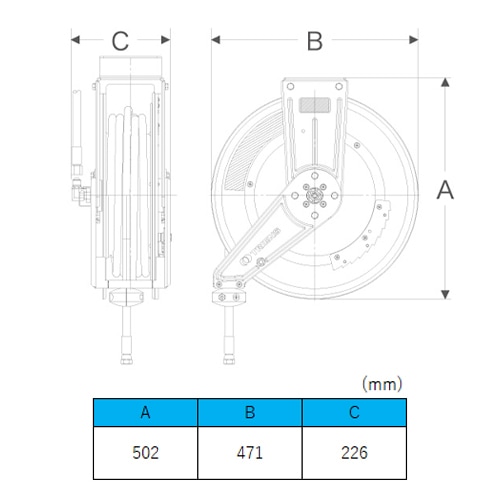 高圧洗浄機用大型リール EA115BB−31