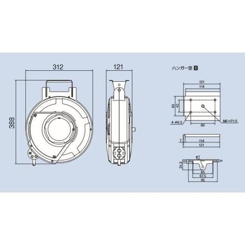 自動巻取エアーホースリリールEA124BK−32
