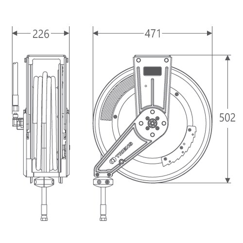 散水ホースリール(自動巻取) EA124HB−15