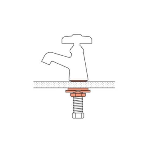 立形水栓取付ワッシャー EA124MC−22