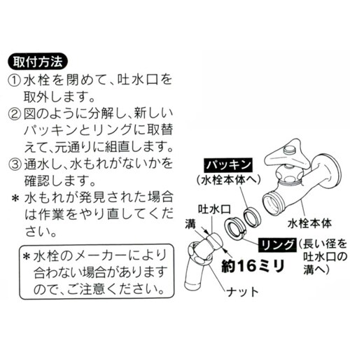 洗濯機用吐水口パッキン EA124MC−7