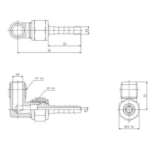 L型雄ねじステム EA141A−511