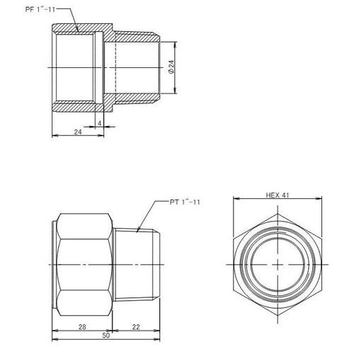 中間ニップルソケットSUSEA141AY−278