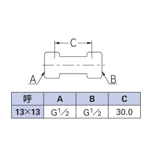 両ナットユニオン EA432LF−44