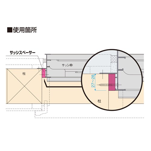 サッシ用樹脂スペーサー EA440FG−1