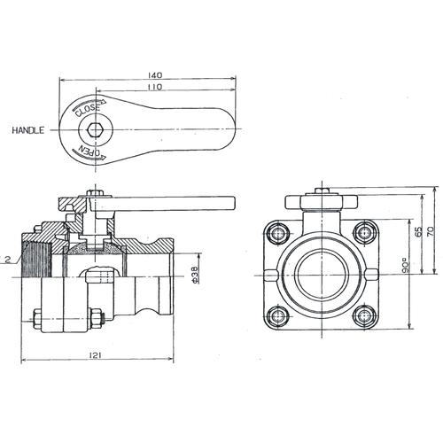 ボールバルブEA462BZ−120