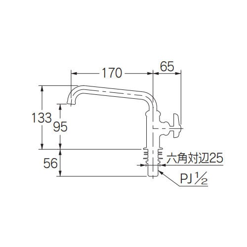 立形自在水栓 EA468B−29A