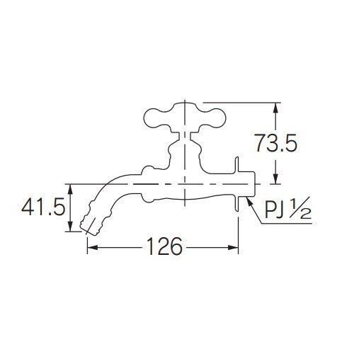 ガーデン用水栓 EA468B−33