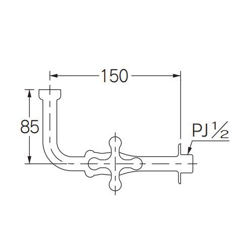 横形洗眼水栓 EA468B−59