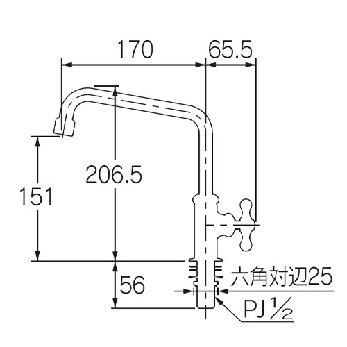 立形泡沫自在水栓 EA468BJ−3A