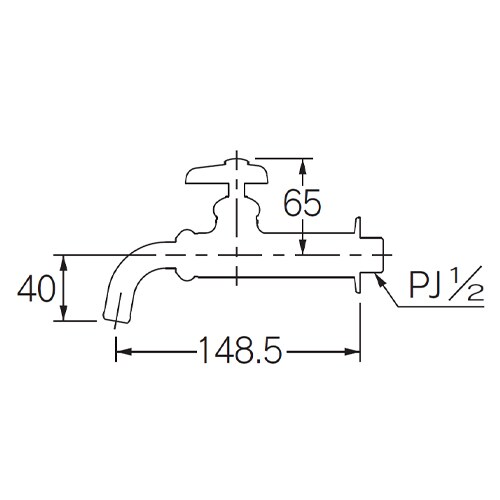 万能ホーム胴長水栓 EA468BL−8A