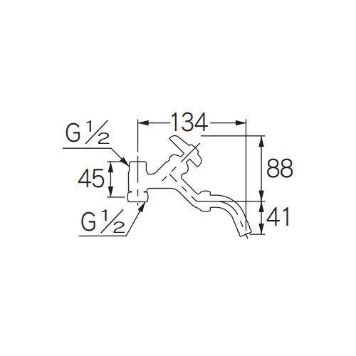 アングル型分岐栓 EA468BN−13