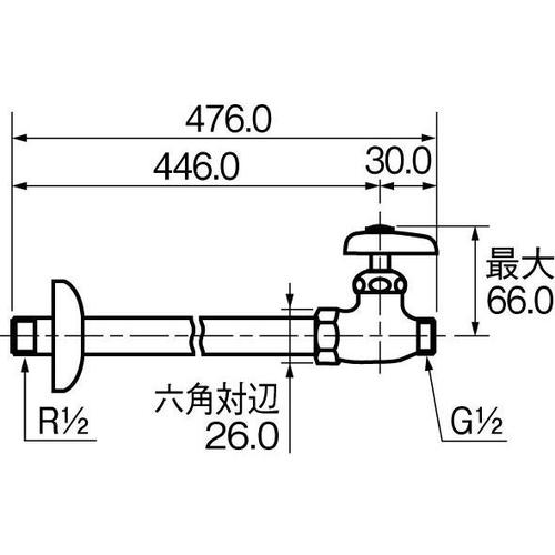 ストレート型止水栓 EA468BN−20