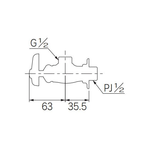 湯沸器用化粧バルブ EA468BN−6