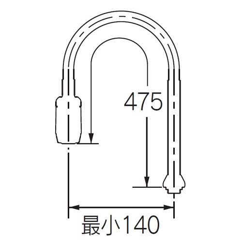 水栓用フレキノズル EA468BZ−50