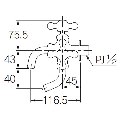 双口水栓 EA468CE−1
