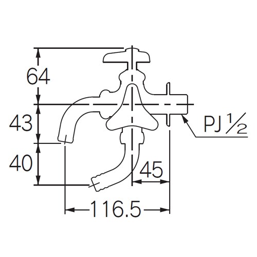 双口水栓 EA468CE−4